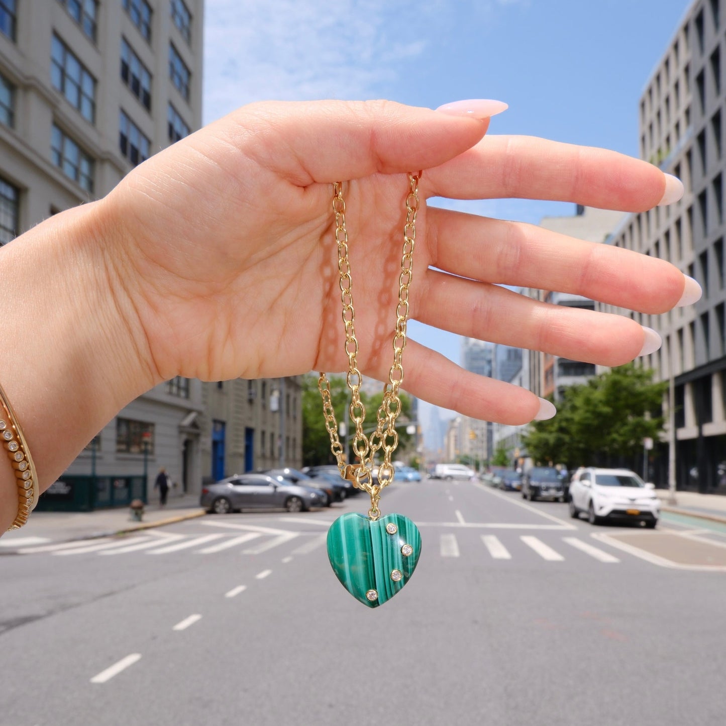 Malachite Heart Pendant