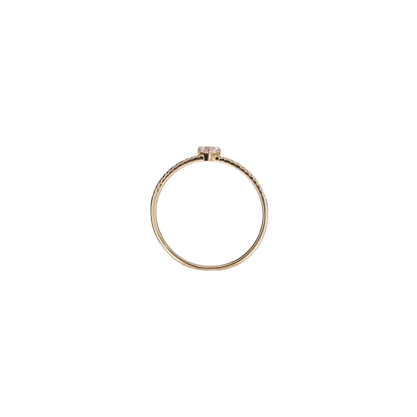 Dainty Heart Diamond Ring