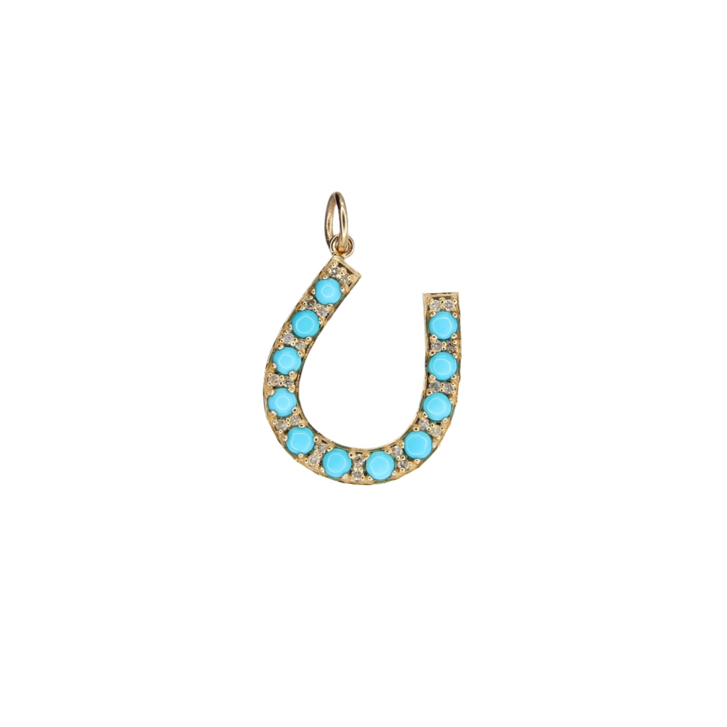 Turquoise Horseshoe Pendant