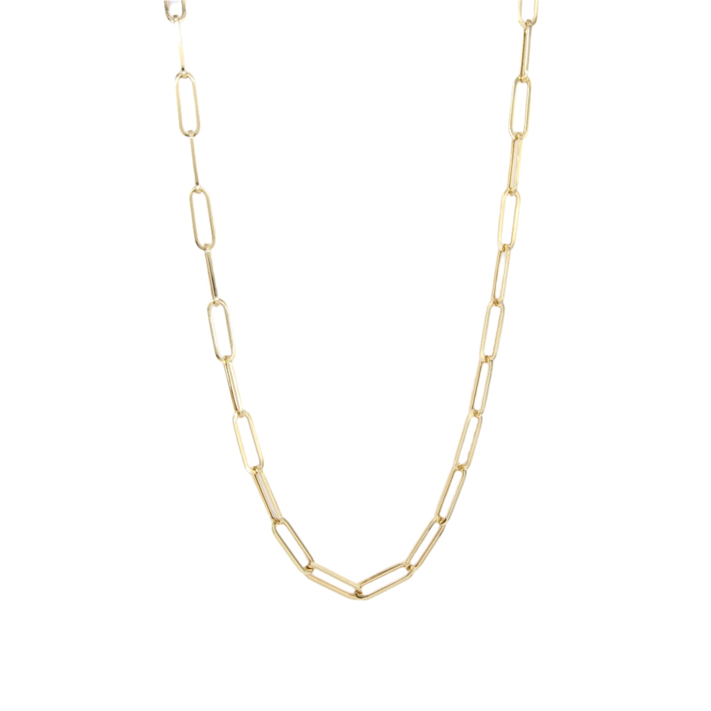 Paperclip Gold Chain Necklace