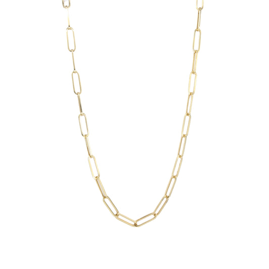 Paperclip Gold Chain Necklace