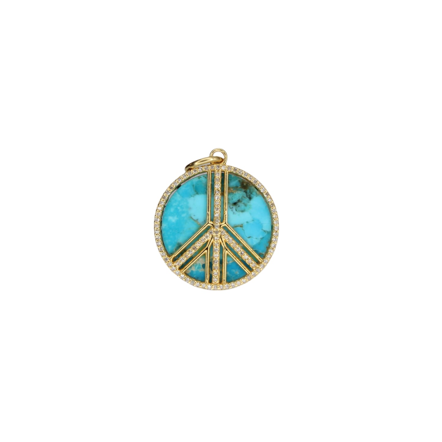 Turquoise Peace Sign Pendant