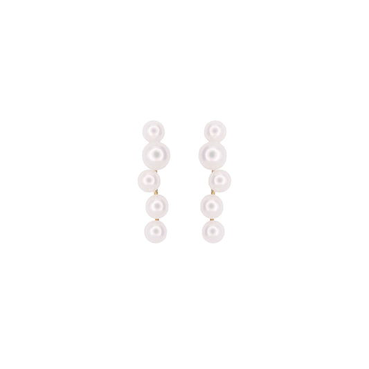 Mounted Pearl Drop Earrings