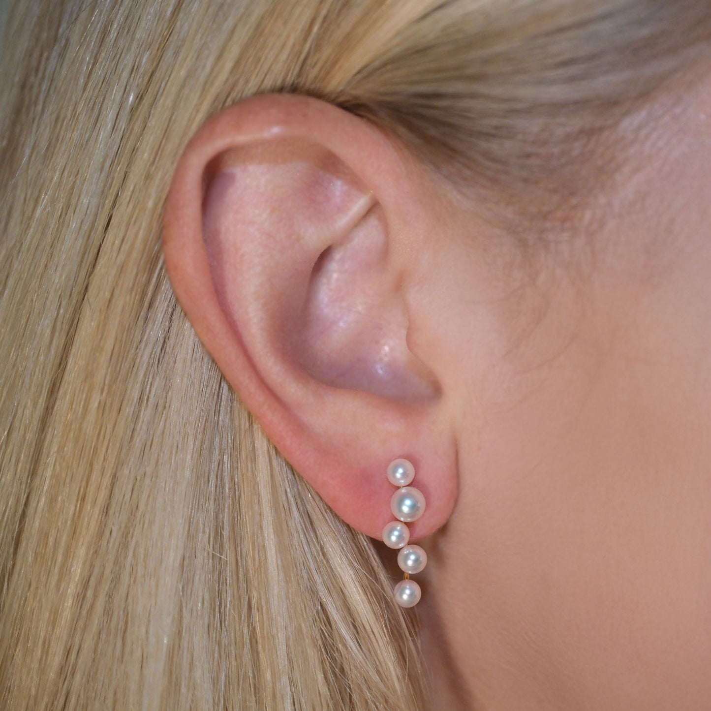 Mounted Pearl Drop Earrings