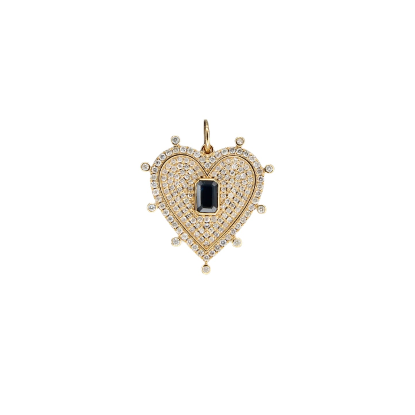 Diamond Bezel Heart Pendant