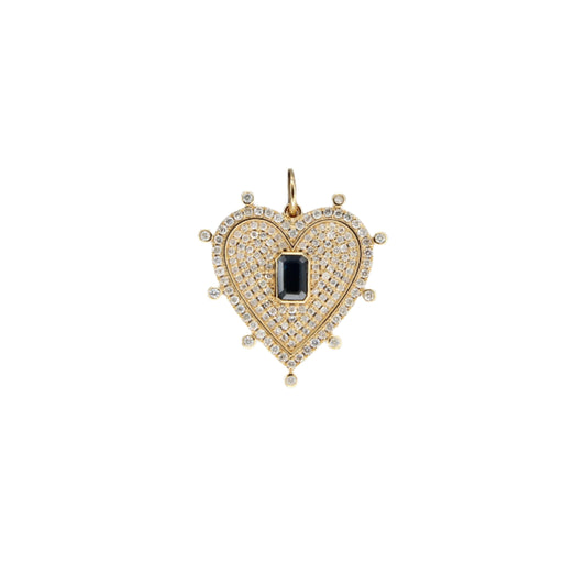 Diamond Bezel Heart Pendant