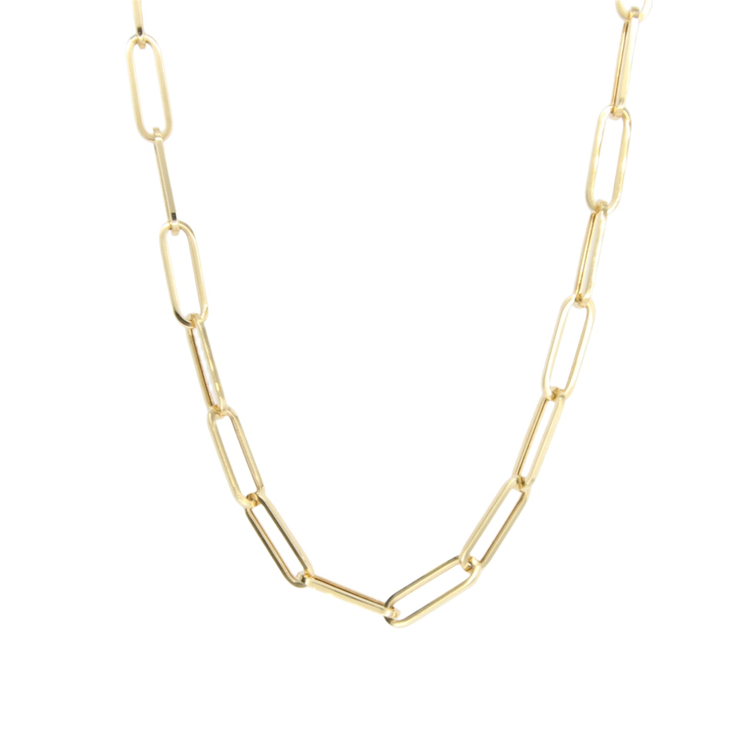 Paperclip Gold Chain Necklace