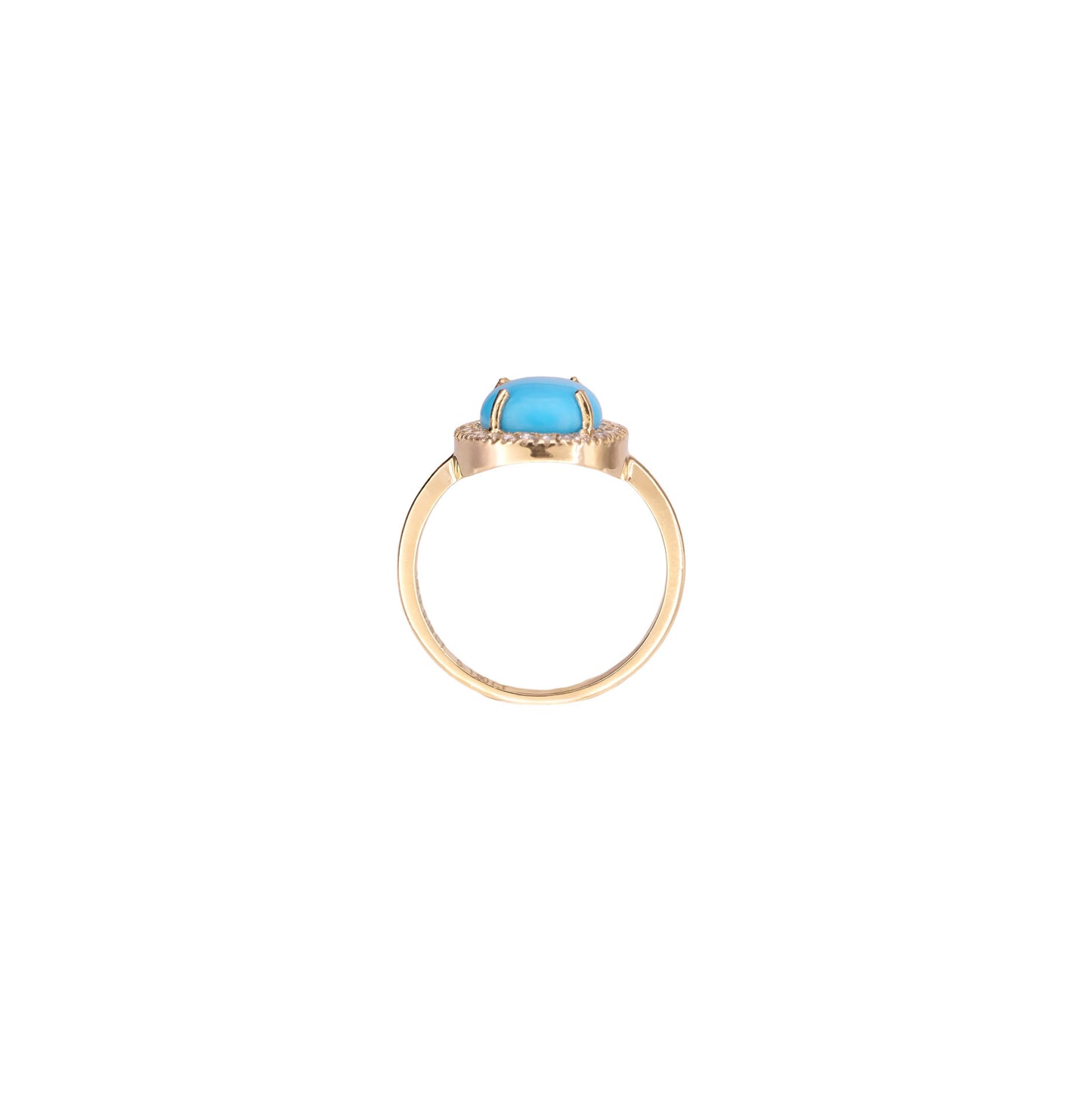 Turquoise Cabochon Diamond Ring