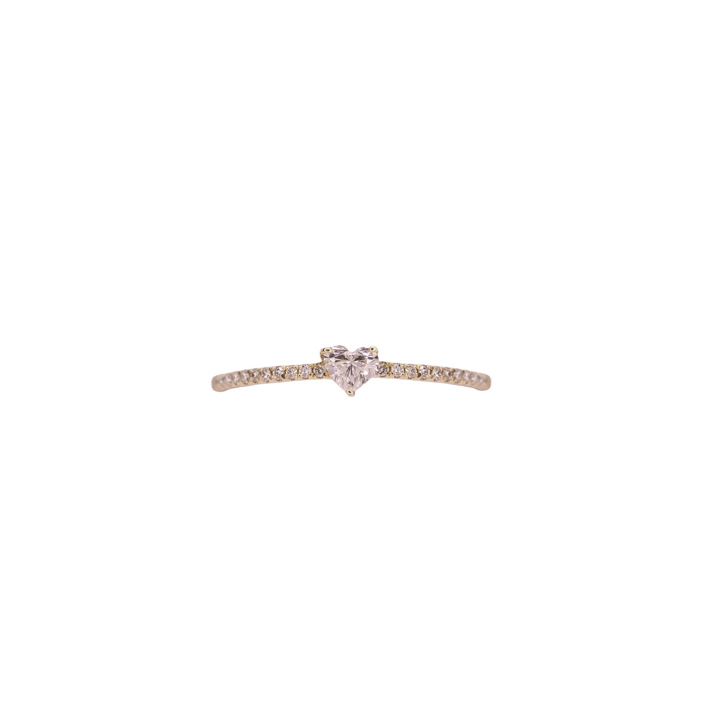 Dainty Heart Diamond Ring