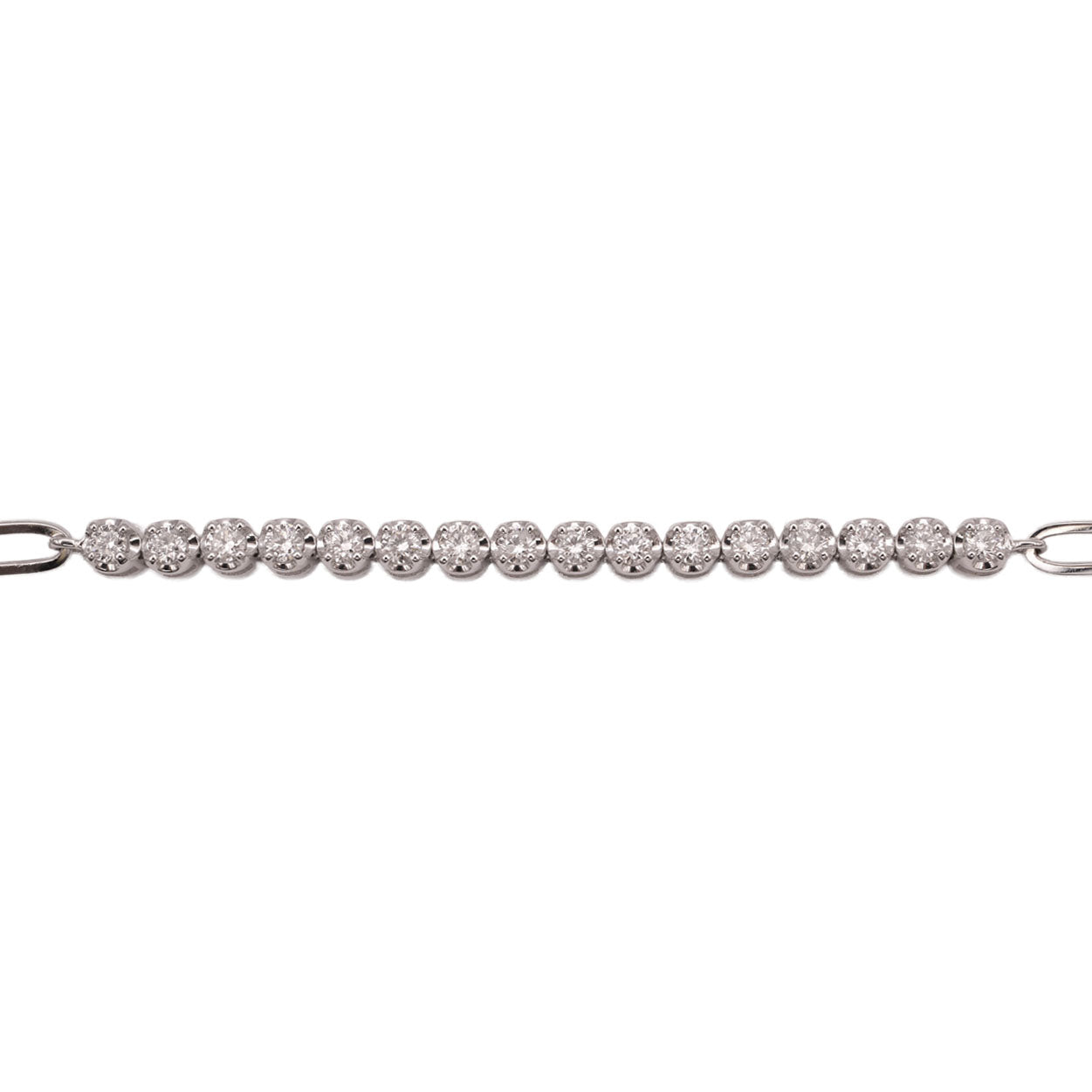 Diamond Paperclip Tennis Bracelet
