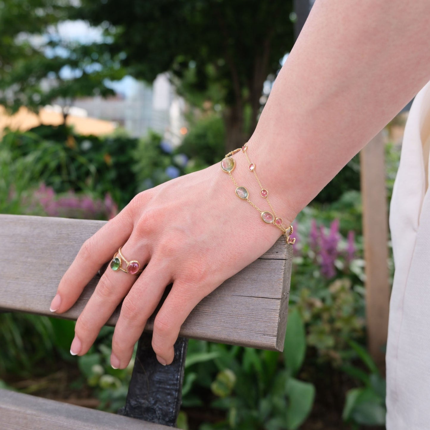 Watermelon Tourmaline Bracelet
