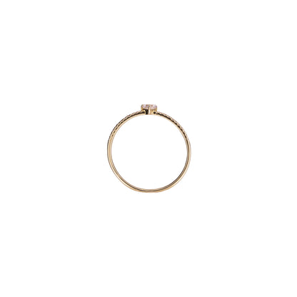 Dainty Heart Diamond Ring