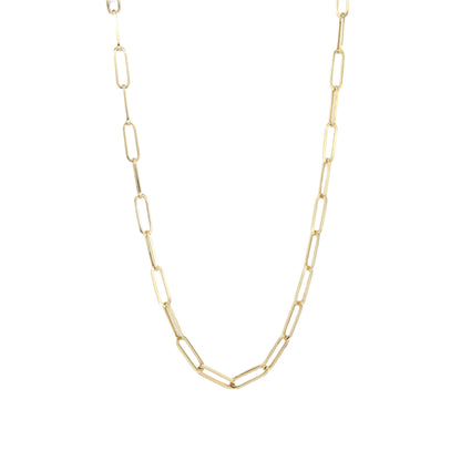 Paperclip Gold Chain Necklace