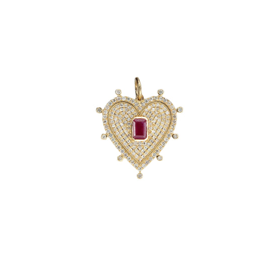 Diamond Bezel Heart Pendant