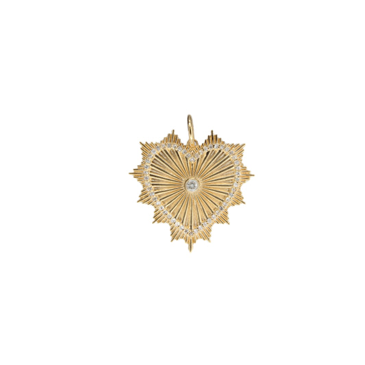 Gold Sun Heart Pendant