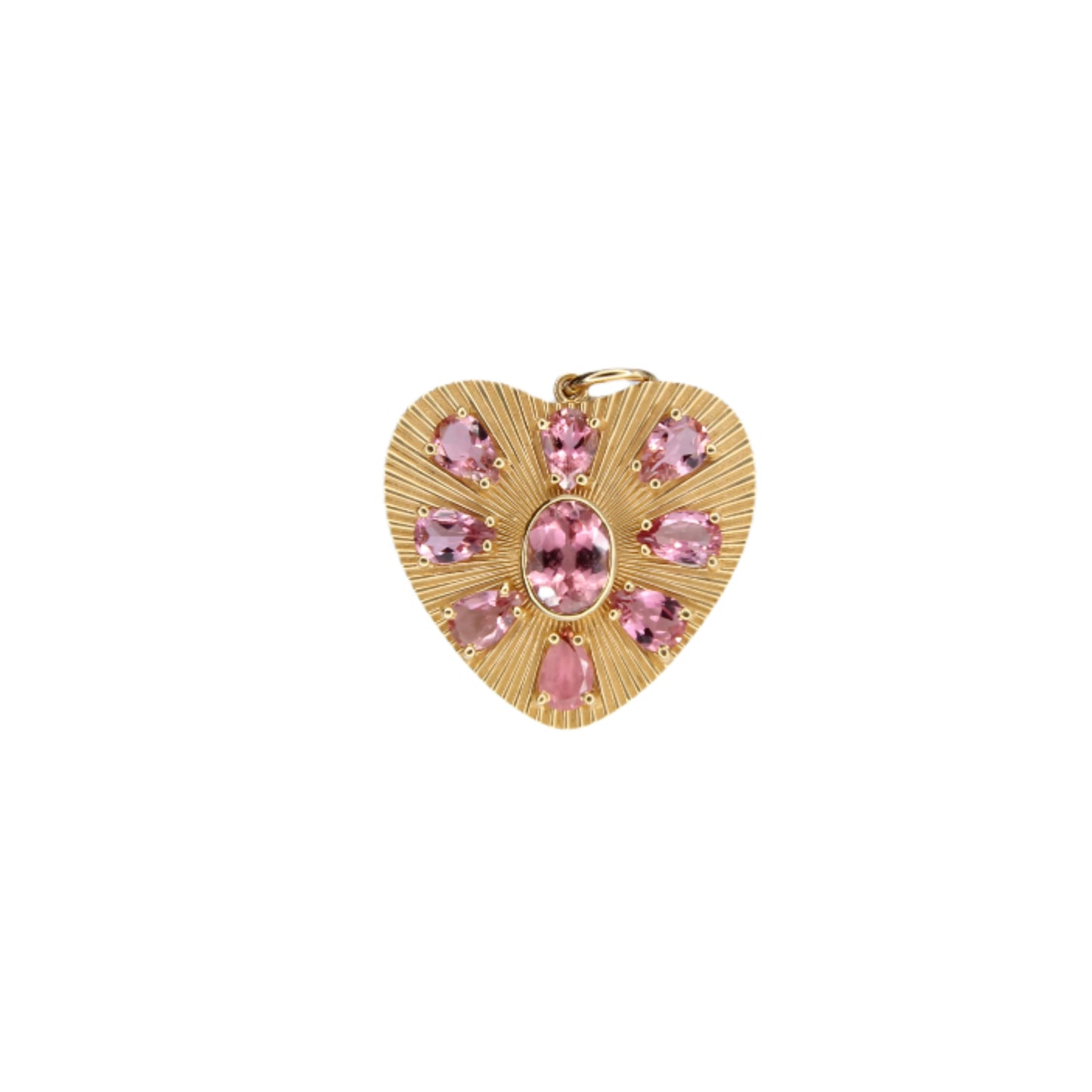 Pink Tourmaline Heart Pendant