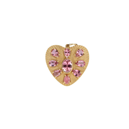Pink Tourmaline Heart Pendant