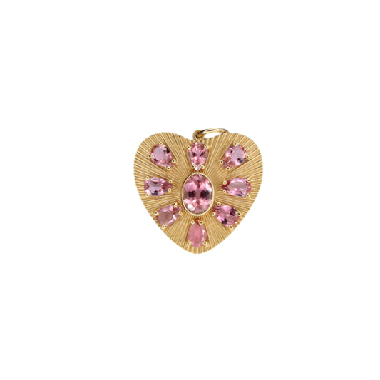Pink Tourmaline Heart Pendant