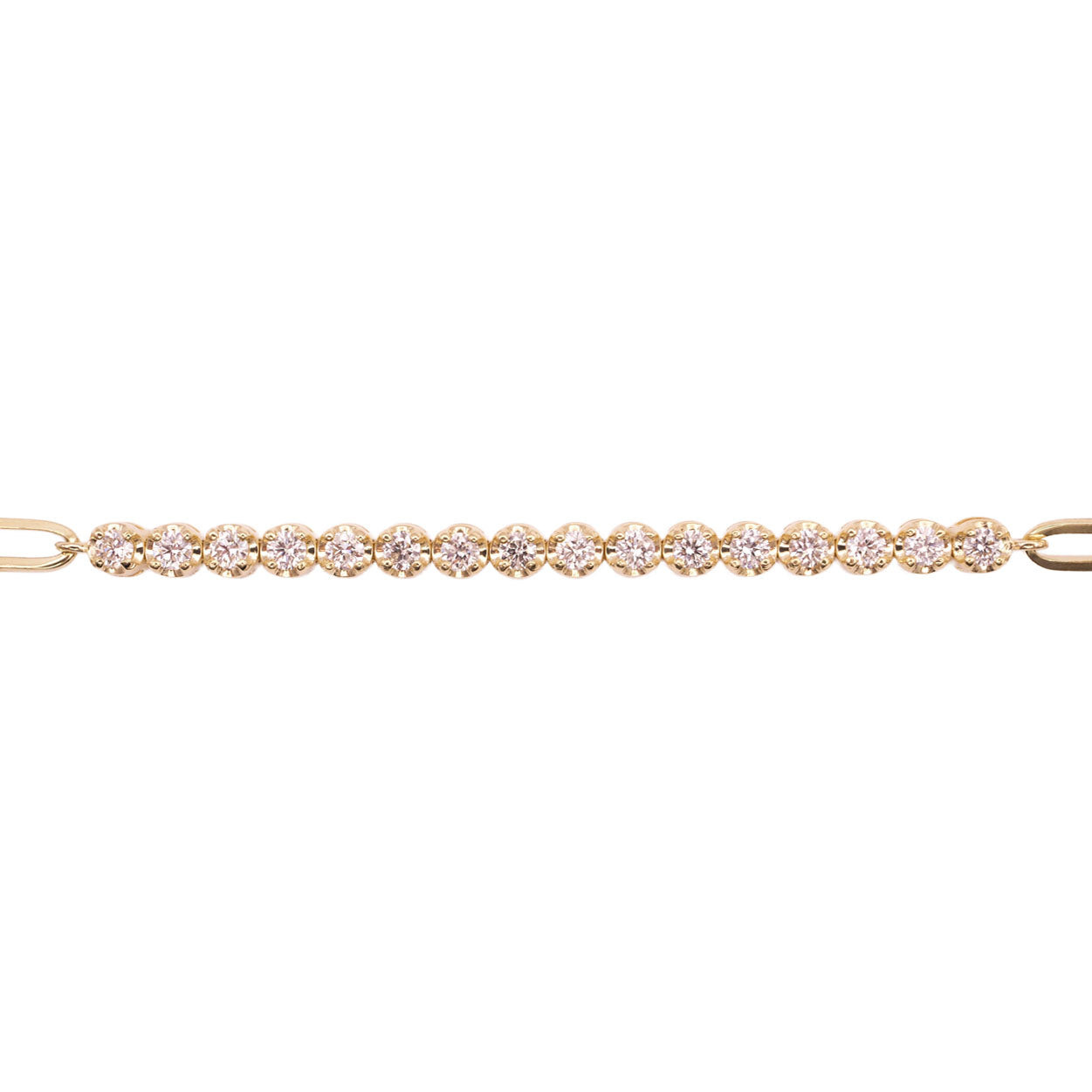 Diamond Paperclip Tennis Bracelet