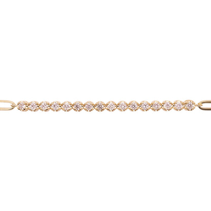 Diamond Paperclip Tennis Bracelet