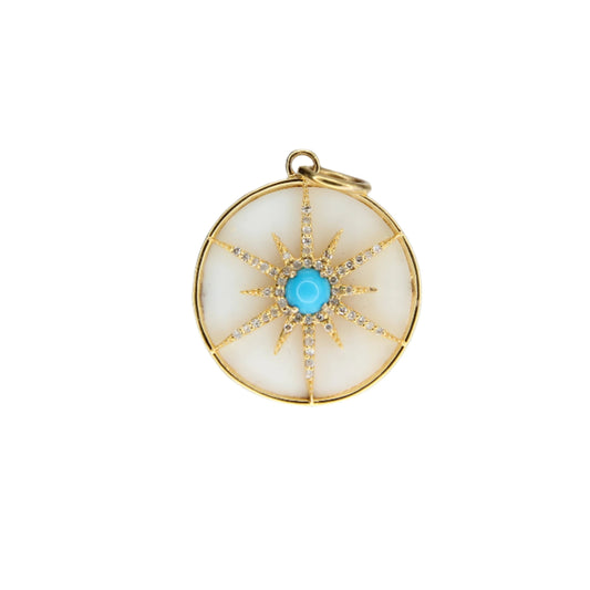 White Opal Star Pendant