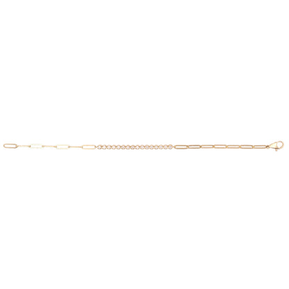 Diamond Paperclip Tennis Bracelet